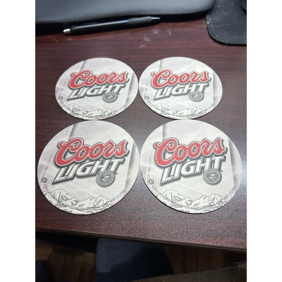 4 2004 COLORADO Beer Bar Coaster COORS LIGHT A Taste Born in the Rocky Mountains - Picture 4 of 4